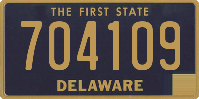 DE license plate 704109