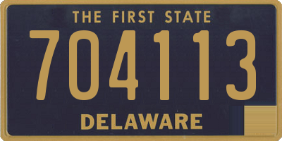 DE license plate 704113