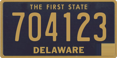 DE license plate 704123