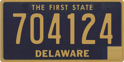 DE license plate 704124
