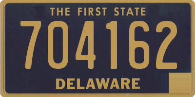 DE license plate 704162