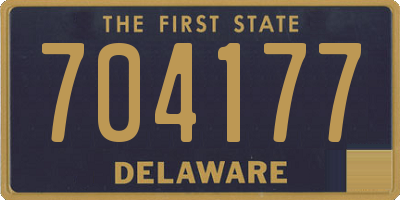 DE license plate 704177
