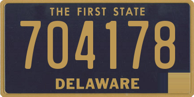 DE license plate 704178