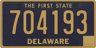 DE license plate 704193
