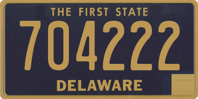 DE license plate 704222