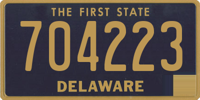 DE license plate 704223