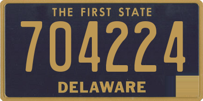 DE license plate 704224