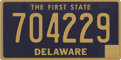 DE license plate 704229