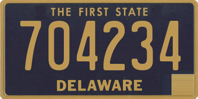 DE license plate 704234