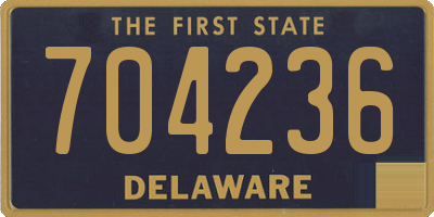 DE license plate 704236