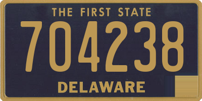 DE license plate 704238