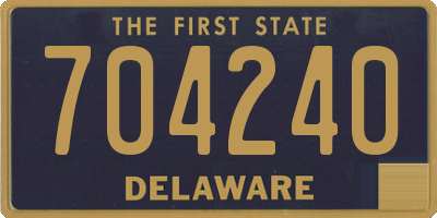 DE license plate 704240