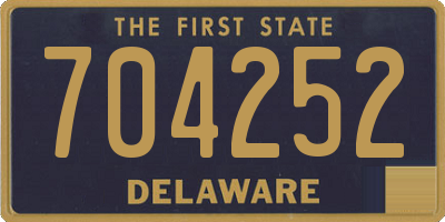 DE license plate 704252