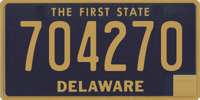 DE license plate 704270