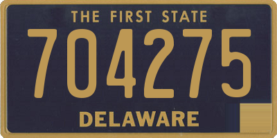 DE license plate 704275