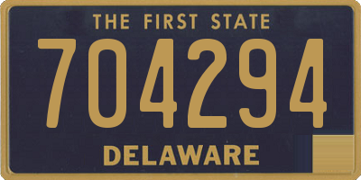 DE license plate 704294