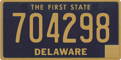 DE license plate 704298