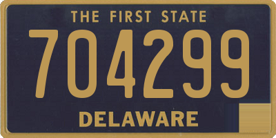 DE license plate 704299