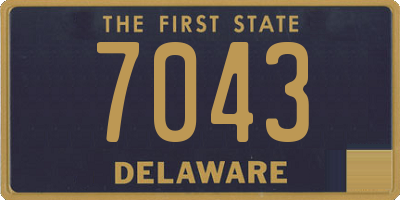 DE license plate 7043