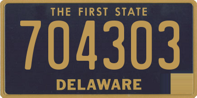 DE license plate 704303