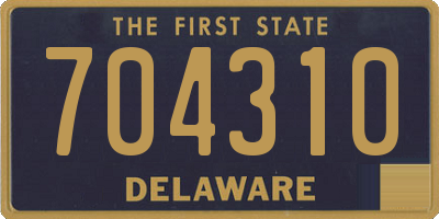 DE license plate 704310