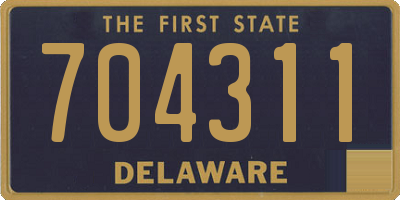 DE license plate 704311