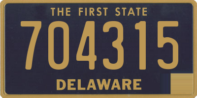 DE license plate 704315