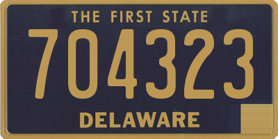 DE license plate 704323