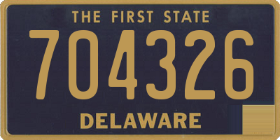 DE license plate 704326