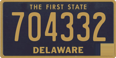 DE license plate 704332
