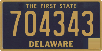 DE license plate 704343