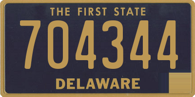 DE license plate 704344