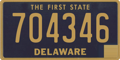 DE license plate 704346
