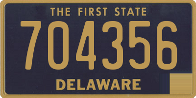 DE license plate 704356