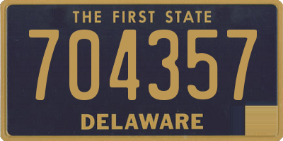DE license plate 704357