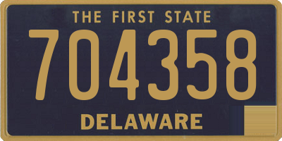 DE license plate 704358