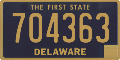DE license plate 704363