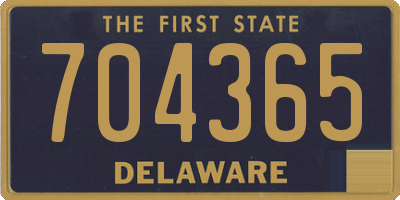 DE license plate 704365