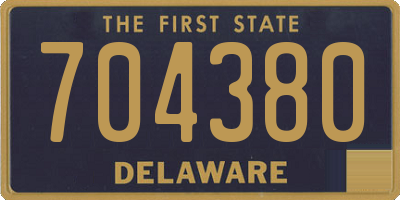 DE license plate 704380