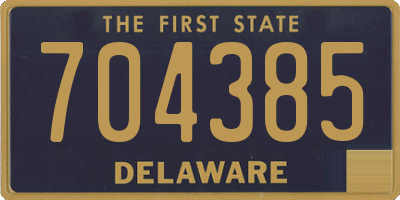 DE license plate 704385