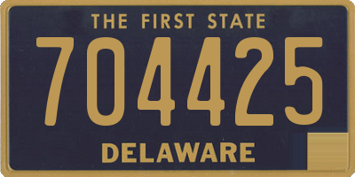 DE license plate 704425