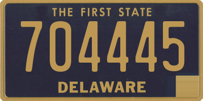 DE license plate 704445