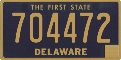 DE license plate 704472