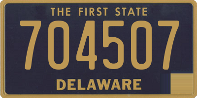 DE license plate 704507