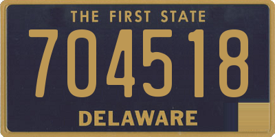 DE license plate 704518