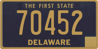 DE license plate 70452