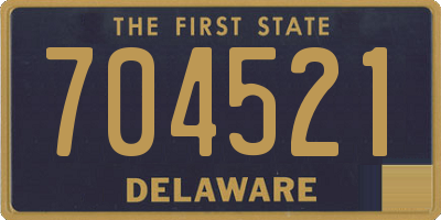 DE license plate 704521