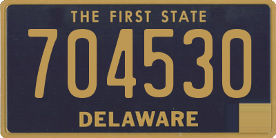 DE license plate 704530