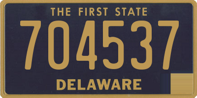 DE license plate 704537