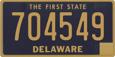 DE license plate 704549